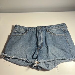 Blue denim shorts